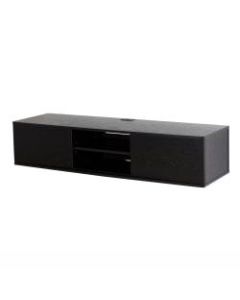 South Shore Agora 56in Wide Wall Mounted Media Console, Black Oak