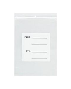 Office Depot Brand Parts Bags With Hang Holes, 12in x 18in, Clear/White, Case Of 500