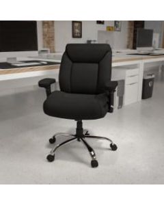 Flash Furniture HERCULES Fabric Mid-Back Task Chair, Black/Chrome