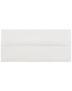 JAM Paper Strathmore Booklet Envelopes, #10, Gummed Seal, Bright White Laid, Pack Of 25