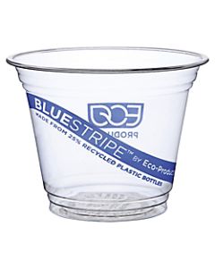 Eco-Products BlueStripe Recycled PET Cold Cups, 9 Oz, Clear, Pack Of 50