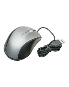 SKILCRAFT Optical Ergonomic Mouse, Black/Silver (AbilityOne 7025-01-618-4138 )