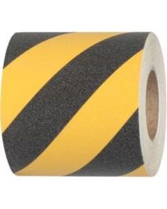 Tape Logic 60-Grit Anti-Slip Tread Strips, 6in x 24in, Black/Yellow, Pack Of 50