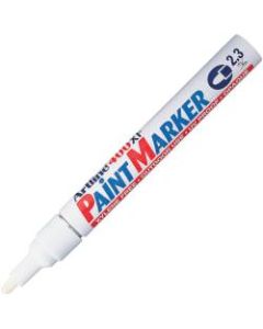 Xstamper Artline Paint Marker, Bullet Point, 2.3 mm, Aluminum Barrel, White Ink