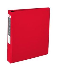 Office Depot Brand Nonstick 3-Ring Binder, 1 1/2in Round Rings, 49% Recycled, Red