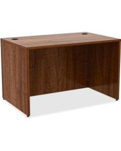 Lorell Essentials Series Rectangular Shell Desk, 48inW x 30inD, Walnut