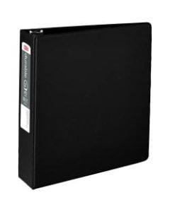 Office Depot Brand Nonstick 3-Ring Binder, 2in Round Rings, 49% Recycled, Black