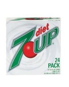 Zero Sugar 7-Up Soda, 12 Oz., Case Of 24