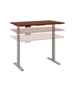 Bush Business Furniture Move 60 Series 48inW x 30inD Height Adjustable Standing Desk, Hansen Cherry/Cool Gray Metallic, Standard Delivery