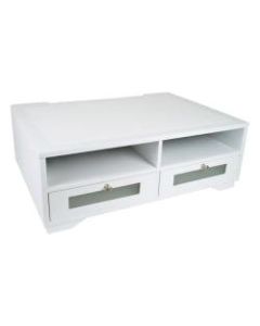 Victor Pure White Collection Printer Stand, 8inH x 21 7/8inW x 15 5/16inD, White