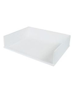Victor Stacking Letter Tray, 3 1/5inH x 10 11/16inW x 13 1/4inD, Pure White