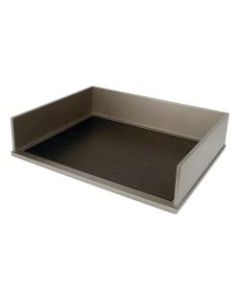 Victor Wood Classic Silver Collection Stacking Letter Tray, 3 1/16inH x 10 11/16inW x 13 7/16inD, Silver