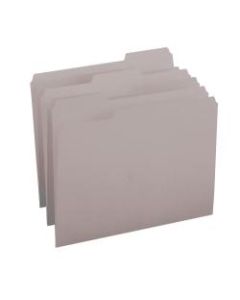 Smead Color File Folders, Letter Size, 1/3 Cut, Gray, Box Of 100