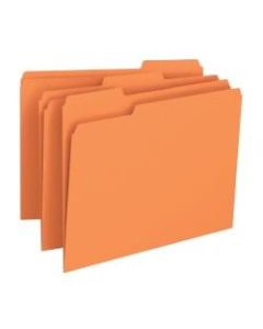 Smead Color File Folders, Letter Size, 1/3 Cut, Orange, Box Of 100