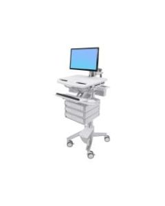 Ergotron StyleView Cart with LCD Arm, 3 Drawers - Cart - for LCD display / PC equipment (open architecture) - plastic, aluminum, zinc-plated steel - screen size: up to 24in
