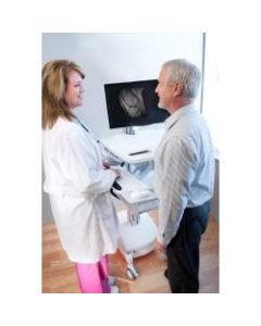 Ergotron StyleView Laptop Cart, SLA Powered, 6 Drawers - Up to 17.3in Screen Support - 20 lb Load Capacity - 50.5in Height x 18.3in Width x 30.8in Depth - Floor Stand - Aluminum - White, Gray