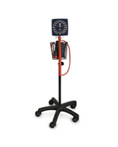Medline Latex-Free Mobile Aneroid Blood Pressure Monitor, Adult, Black/Orange