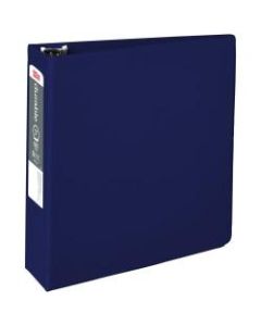 Office Depot Brand Nonstick 3-Ring Binder, 3in Round Rings, 49% Recycled, Blue