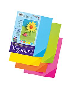 Pacon Colorwave Super Bright Tag Board, 9in x 12in, Assorted Colors, Pack Of 100