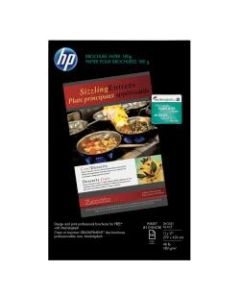 HP Glossy Brochure Inkjet Paper, Ledger Size (11in x 17in), 98 (U.S.) Brightness, 48 Lb, Pack Of 150 Sheets