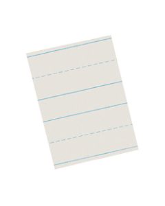 Pacon Skip-A-Line Ruled Newsprint, Grade 2, 8 1/2in x 11in, 3/4in LW, Pack Of 500 Sheets