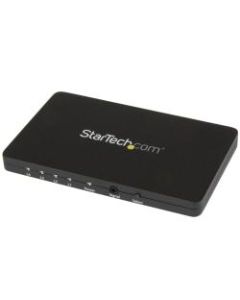 StarTech.com 4-Port HDMI Automatic Video Switch w/ Aluminum Housing and MHL Support - 4K 30Hz - Switch between four HDMI sources on a single HDMI display, with support for MHL and video resolutions up to 4K