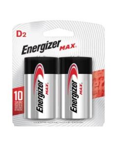 Energizer D Alkaline Batteries, Pack Of 2