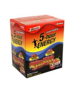 5-Hour Energy Berry, 1.93 Oz, 12 Bottles Per Pack, Box Of 2 Packs