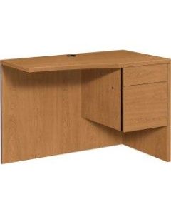 HON 10500 Series Laminate Desk Ensemble Curved Right Return, Harvest Cherry