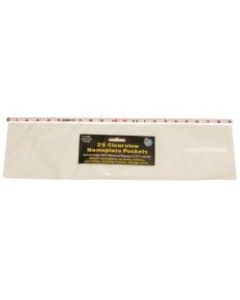 Ashley Productions Nameplate Pockets, Clearview, 5 3/4in x 20in, Pack Of 50