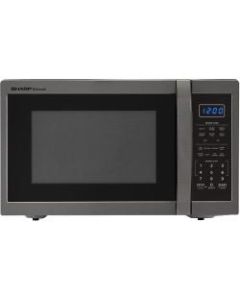 Sharp Carousel 1.4 Cu Ft Countertop Microwave Oven, Black Stainless Steel