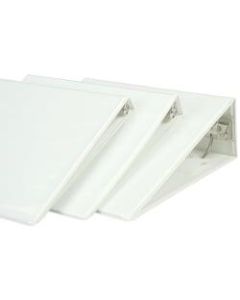 SKILCRAFT Clear Overlay 3-Ring Binder, 1/2in Round Rings, 30% Recycled, White (AbilityOne 7510-01-510-4859)