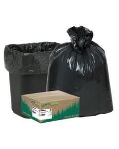 Webster EarthSense 0.65 mil Trash Bags, 10 gal, 24inH x 23inW, 75% Recycled, Black, 500 Bags