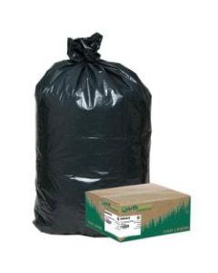 Webster EarthSense Star Bottom Commercial Can Liners, 1.25 mil, 40 To 45 Gallons, 75% Recycled, Black, Box Of 100 Liners