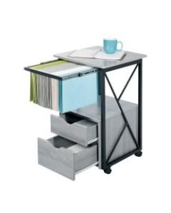 Safco Mood 17-3/4inD Vertical 2-Drawer Storage Pedestal Cabinet, Gray