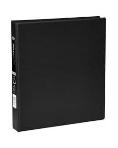 Office Depot Brand Heavy-Duty 3-Ring Binder, 1in D-Rings, 49% Recycled, Black