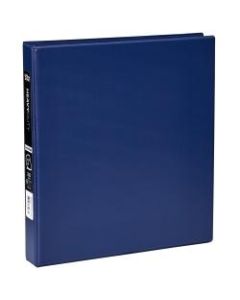 Office Depot Brand, Heavy-Duty 3-Ring Binder, 1in D-Rings, 49% Recycled, Navy