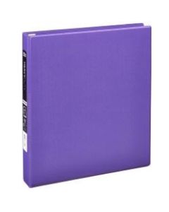 Office Depot Heavy-Duty Easy-Open 3-Ring Binder, 1in D-Rings, 49% Recycled, Purple
