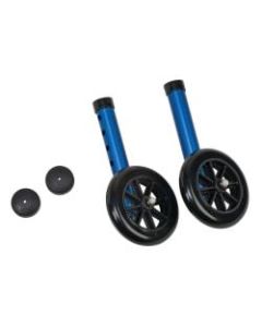 DMI Walker Wheels With Glide Cap Kit, Blue