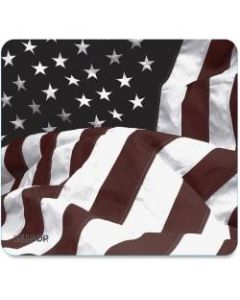 Allsop US Flag Mouse Pad - American Flag - 0.1in x 8.5in x 8in Dimension - Rubber Base, Natural Rubber Base, Cloth Top