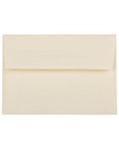 JAM Paper Booklet Envelopes (Strathmore Paper), #4 Bar (A1), Gummed Seal, Strathmore Ivory, Pack Of 25