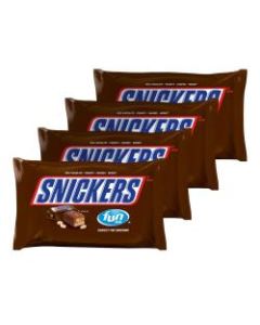 Snickers Fun-Size Chocolate Candy Bars, 20.77 Oz, Pack Of 4 Bags