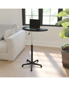 Flash Furniture Height Adjustable Mobile Contemporary Laminate Laptop Desk, Black