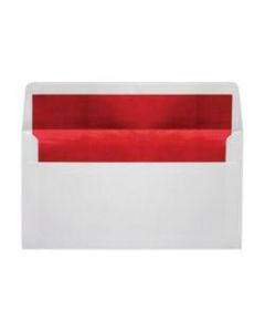 LUX Photo Greeting Foil-Lined Invitation Envelopes, A7, Peel & Stick Closure, White/Red, Pack Of 250