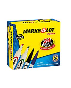 Avery Desk/Pen Style Dry Erase Marker Combo Pack - Chisel, Bullet Marker Point Style - Assorted Barrel - 24 / Box
