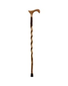 Brazos Walking Sticks Free Form Twisted Hickory Walking Cane With Derby Handle, 37in