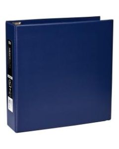 Office Depot Brand Heavy-Duty 3-Ring Binder, 2in D-Rings, 49% Recycled, Navy