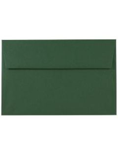 JAM Paper Booklet Invitation Envelopes, A9, Gummed Seal, Dark Green, Pack Of 50