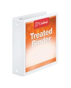 Treated ClearVue Locking 3-Ring Binder, 2in Round Rings, 52% Recycled, White