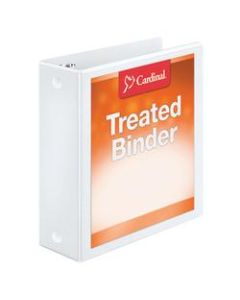 Treated ClearVue Locking 3-Ring Binder, 3in Round Rings, 52% Recycled, White